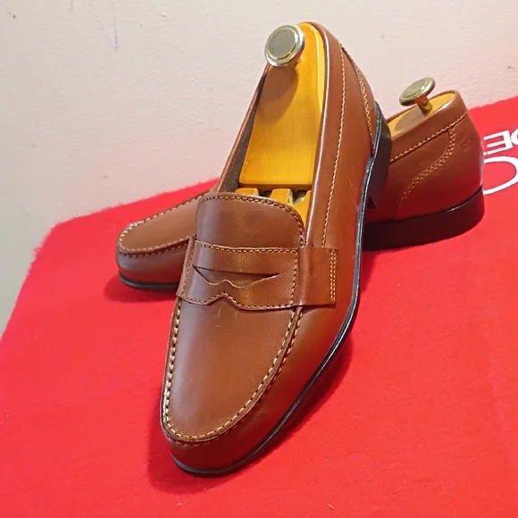 Rockport Chestnut Leather Slip-On Loafers - Picture 4 of 8